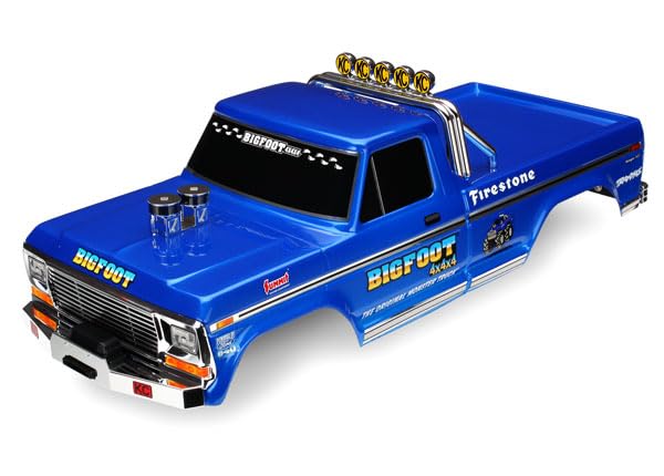 Traxxas 3661-BLUE Body Bigfoot No. 1 Replica Clipless Body