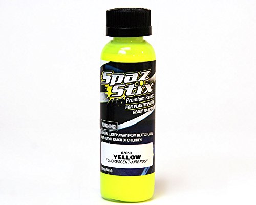 Spaz Stix SZX02050 Yellow Fluorescent Airbrush Paint 2oz