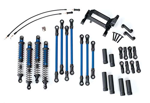 Traxxas 8140X Blue Complete Long Arm Lift Kit with Shocks: 1/10 TRX-4
