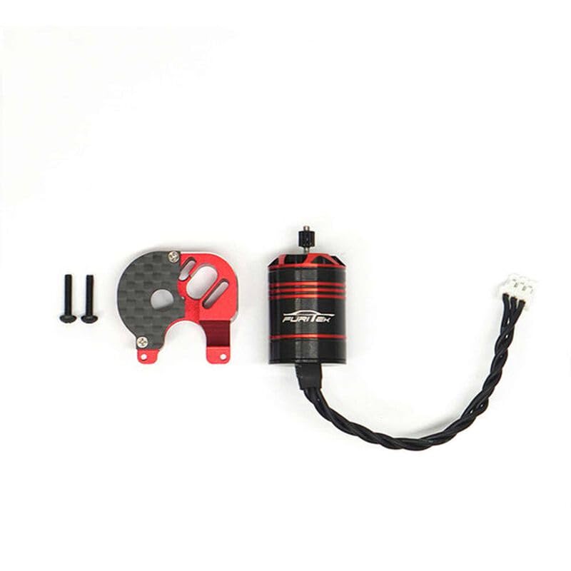 Furitek 2307 Cedar Inrunner Brushless Motor with 11T Steel Pinion and CNC Motor Mount Combo: SCX24
