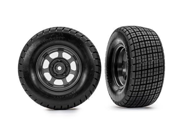 Traxxas 10473 Tires & Wheels Dirt Oval Hoosier 2WD Front (2) – Slash Modified