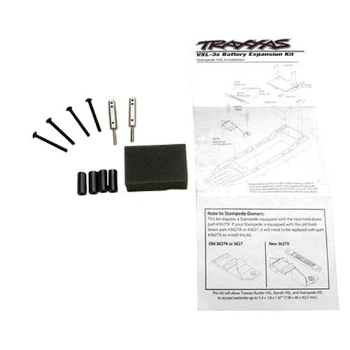 Traxxas 3725X Battery Expansion Kit: 1/10 Rustler XL-5 XL5 & VXL