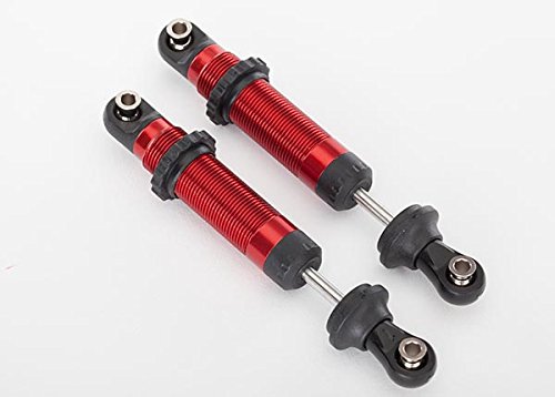 Traxxas 8260R Red-Anodized Aluminum GTS Shocks(2)+Spring Retainers 1/10 TRX-4
