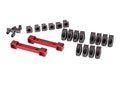 Traxxas 8334R Mounts, Suspension Arms, Aluminum (Red-Anodized) (Front & Rear)