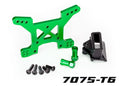 Traxxas 6739G Front Shock Tower, Green 7075-T6 Alum (1)/ Body Mount Bracket