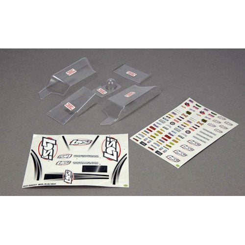 Team Losi LOSB1309 Clear Body Set Stickers 1/18 Mini Desert Buggy RC