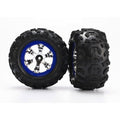 Traxxas 7274 Geode Wheels, Blue & Canyon AT Tires (2): 1/16 Summit