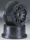 Pro-Line 2718-03 Black Split-Six No-Glue Bead-Lock Wheels(2) Front: HPI Baja 5T