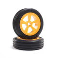 Losi LOS41019 Rib Front Tire, Mounted, Orange (2): Mini JRX2