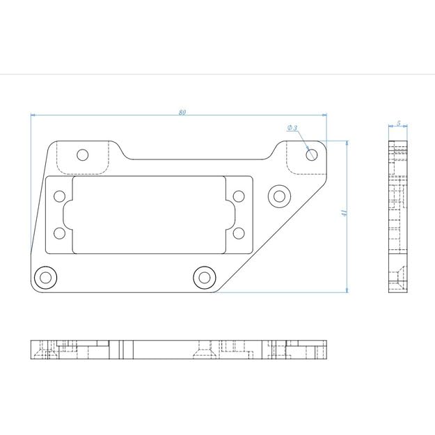 Hot Racing SCXP24GAM Graphite Carbon Servo On Axle Mount: SCX PRO