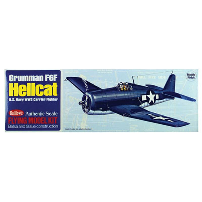Guillow 503 F6F Hellcat WWII Fighter Laser Cut Balsa Model Kit 1/30