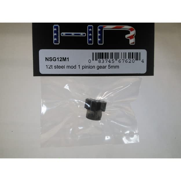 Hot Racing NSG12M1 12t Steel Mod 1 Pinion Gear 5mm