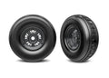 Traxxas 10972-BLKC 3.2" Funco Black Chrm Front Wheels & Arrow Tires (2)