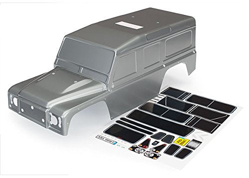 Traxxas 8011X Graphite Silver Painted Land Rover Defender +Decals: 1/10 TRX-4