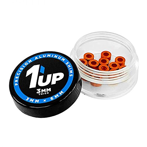 1UP Racing 80355 3x6x3mm Precision Aluminum Shims, Orange (12pcs)