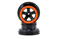 Traxxas 5870X Wheel SCT Black Orange Beadlock 2WD Front (2): Slash 2wd Telluride