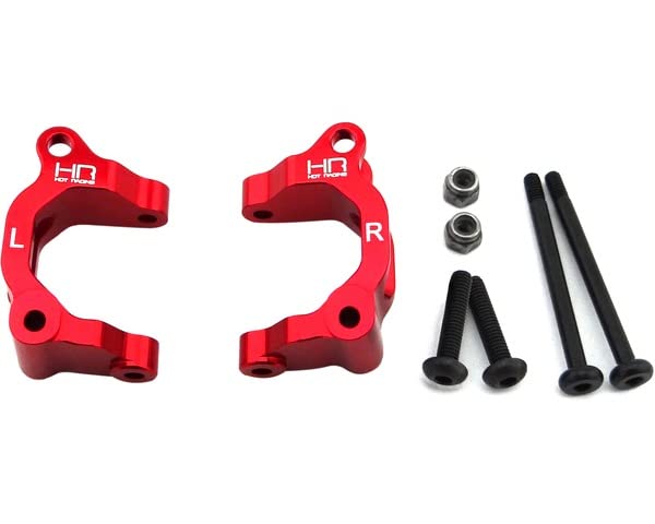 Hot Racing ARM1902 Aluminum Caster Red w/King Pins Arrma 2WD