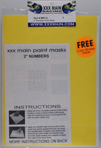 XXX Main M011L Reverse Numbers 2" Paint Mask