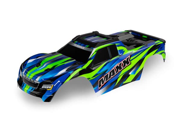 Traxxas 8918G Maxx Body Green Painted Decals Applied 352mm Wheelbase