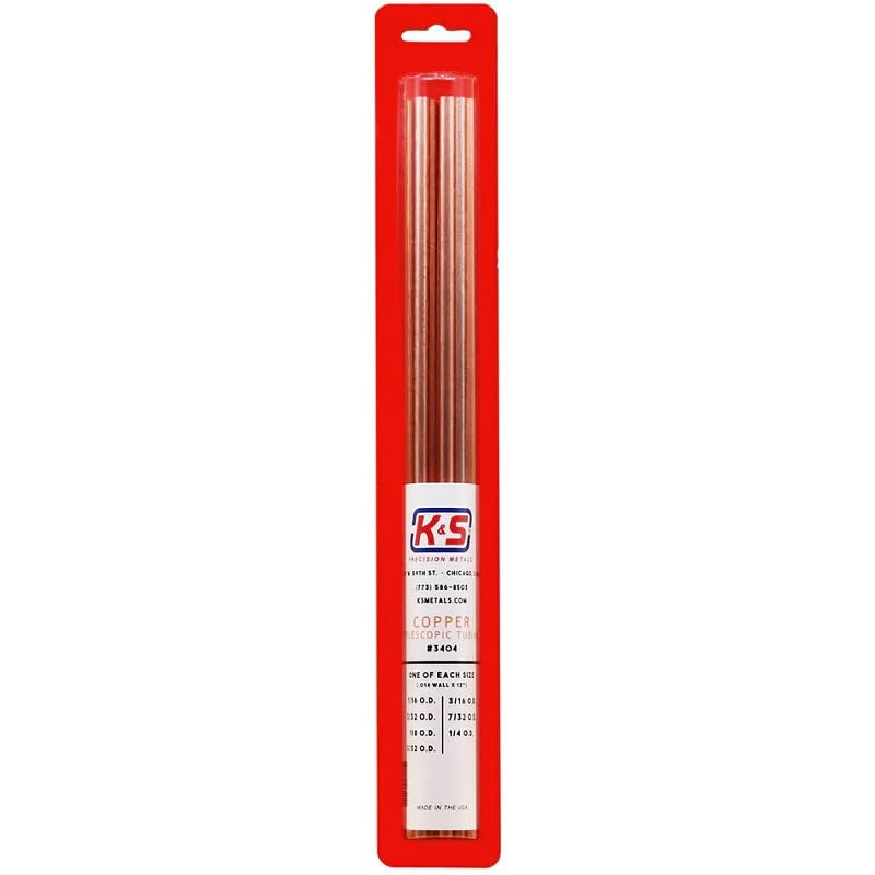 K & S Metals 3404 Round Copper Telescopic Tubing Assortment