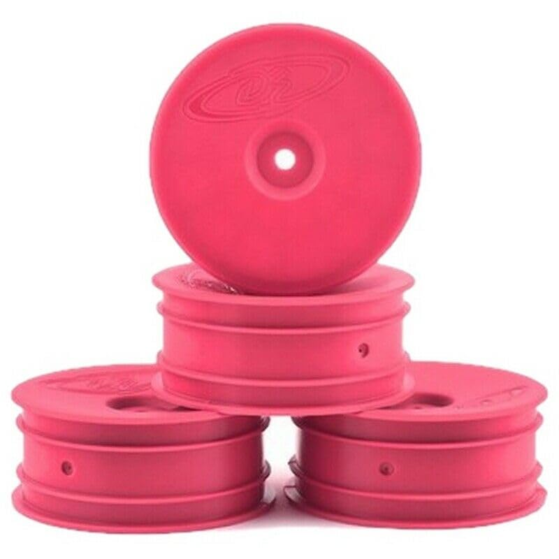 DE Racing SB4AFP Speedline Buggy Wheels for Associated B6.1 / Kyosho RB6 / Front / Pink (4 pcs)