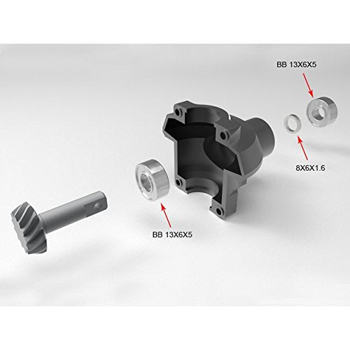 Hot Racing RVO11MX01 Heavy Duty CNC Aluminum Outer Diff Case Black