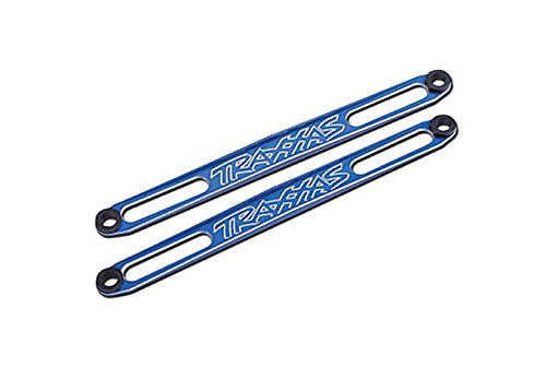 Traxxas 3923X Battery Hold Downs, Blue-Anodized) (2)