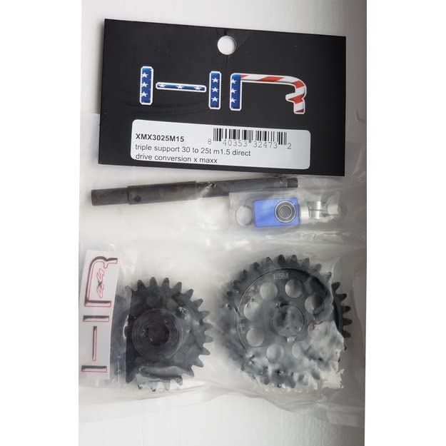 Hot Racing XMX3025M15 Triple Support 30 to 25T M1.5 Direct Drive Conversion: X-Maxx