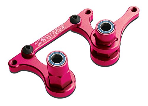 Traxxas 3743P Steering Bellcranks, Drag Link (Pink-Anodized 6061-T6 Alum)