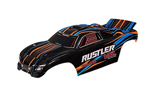 Traxxas 3720T Body, Rustler VXL, Orange (Painted, Decals Applied)