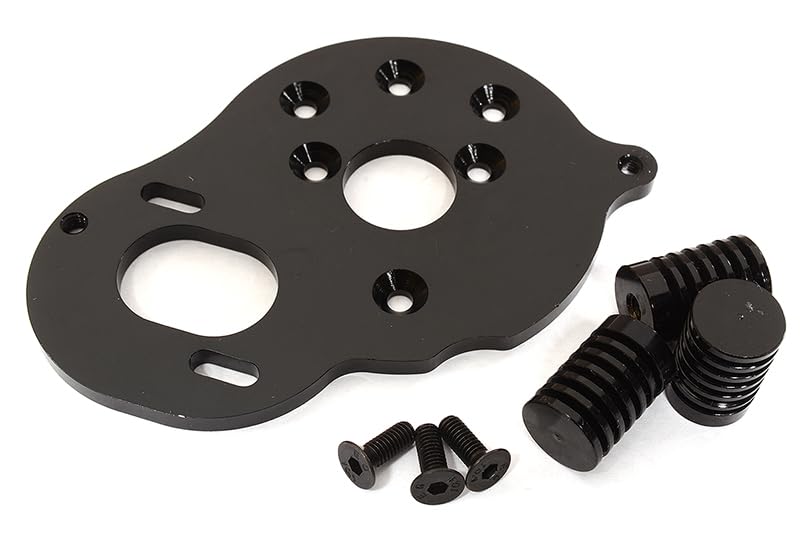 Integy C29125BLACK Motor Plate w/ Heatsinks for 1/10 Enduro Sendero