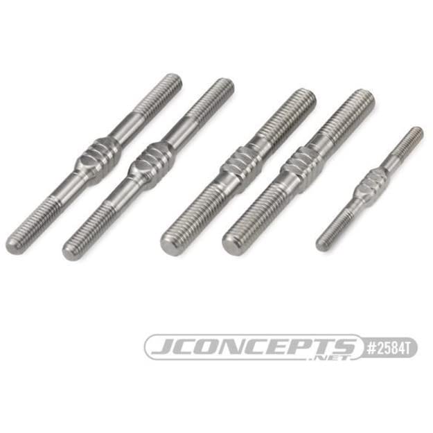 J Concepts 2584T Fin Titanium Turnbuckle Set, for Mugen MBX-8 (5pcs)