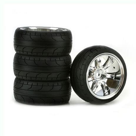 DuraTrax DTXC2814 7-Spoke Chrome 10mm Off-Set, ST Radial (4)