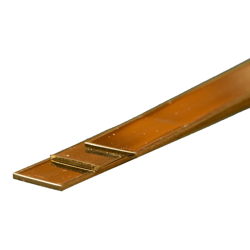 K & S Metals 9844 Brass Strip: 1mm Thick x 12mm Wide x 300mm Long