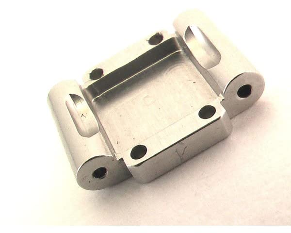 Hot Racing MCT10A08 Aluminum Rear Arm Mount -1deg (Silver): Losi 1/36 Micro-T