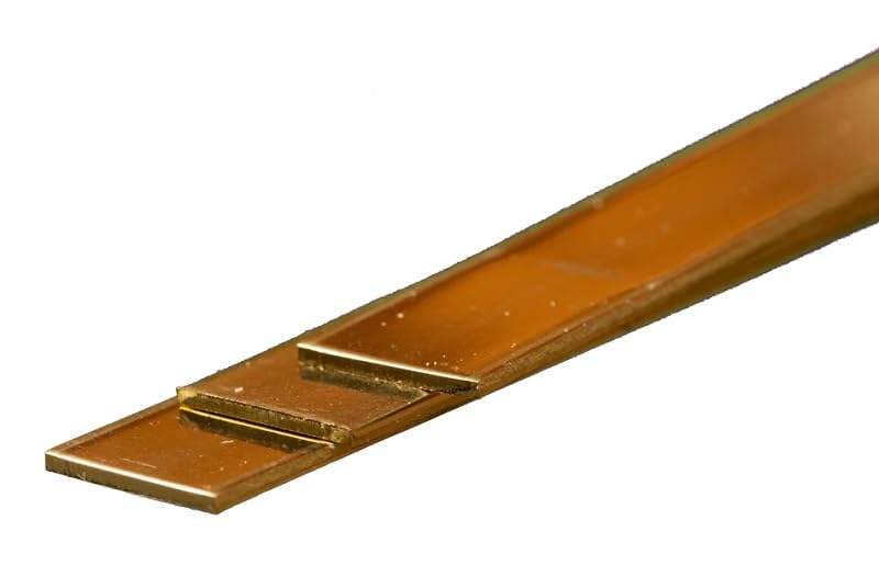 K & S Metals 9841 Brass Strip: 0.5mm Thick x 12mm Wide x 300mm Long