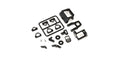 Kyosho MZ305B Motor Case Set/Type LM, for MR-03