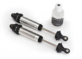 Traxxas 8450 Shocks, GTR 134mm, Silver Aluminum (Front, Threaded) (2)