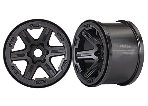 Traxxas 8671 Wheels, 3.8' (Black) (2) (17mm Splined)