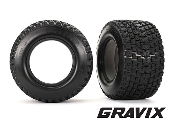 Traxxas 7873 Tires, Gravix (Left & Right)/ Foam Inserts (2)
