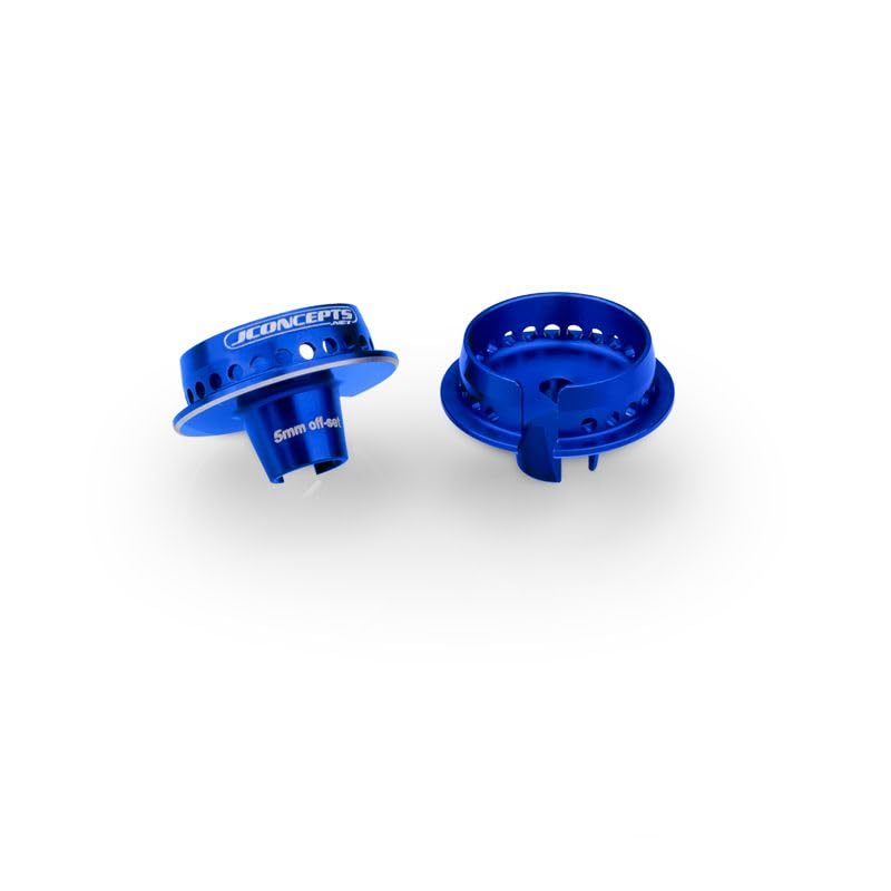 J Concepts 27031 Fin, 13mm Spring Cup, 5mm Off-Set, Blue, Fits Team