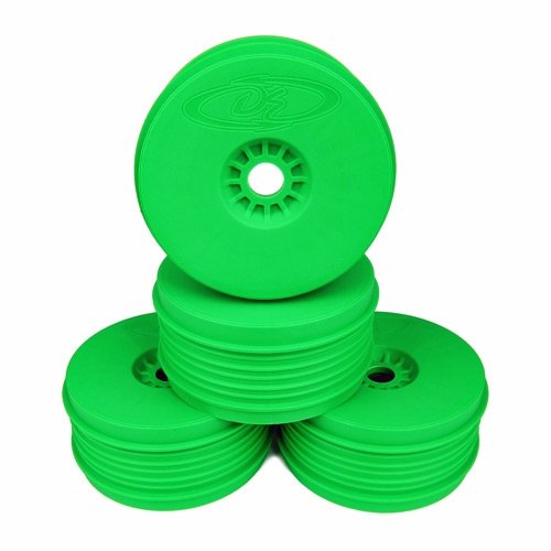 DE Racing PSB8G Green Speedline Plus Buggy Wheels for 1/8 Buggy (4pcs)