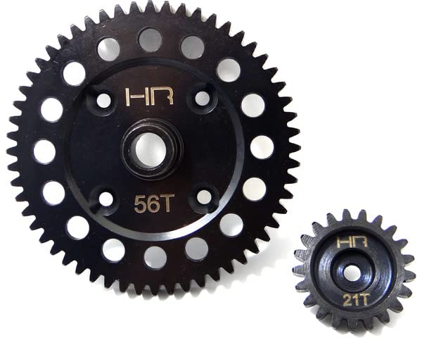 Hot Racing SFVE45621 Hardened Steel Spur And Pinion Gear Set (56T/21T): 5T WRC