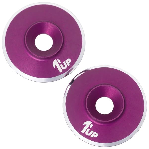 1UP Racing 820321 7075 LowPro Wing Washers, M3, Purple Shine, 2pcs
