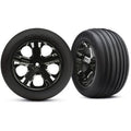 Traxxas 3771A Black-Chrome All-Star 2.8 Wheel/Alias Tire/2 Fr Rustler VXL XL5