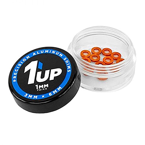1UP Racing 80353 3x6x1mm Precision Aluminum Shims, Orange (12pcs)