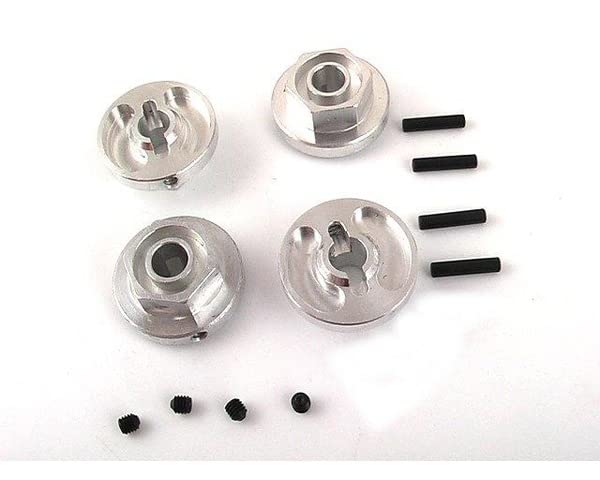 Hot Racing LST1008 Aluminum 14mm Hex Wheel Hubs (Silver) - Lst Aft Mgb