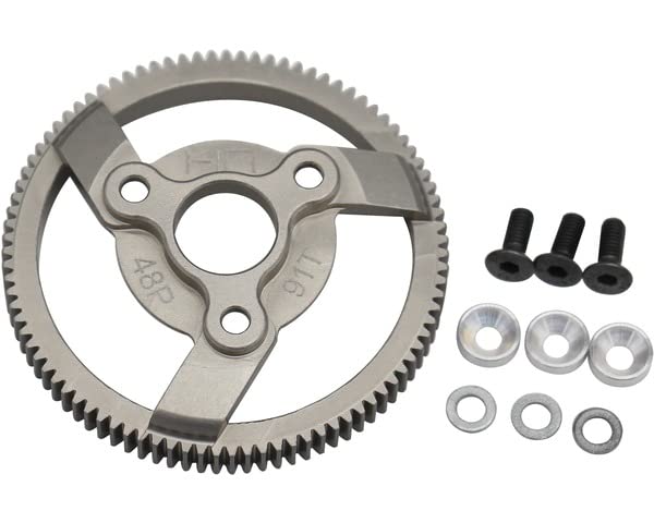 Hot Racing TE891H Hard Anodized Aluminum Spur Gear (91t 48p) - Traxxas