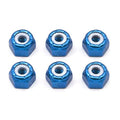 Team Associated 6943 FT-Factory Team Locknuts/Lock-Nuts (6) 8-32 Blue Aluminum