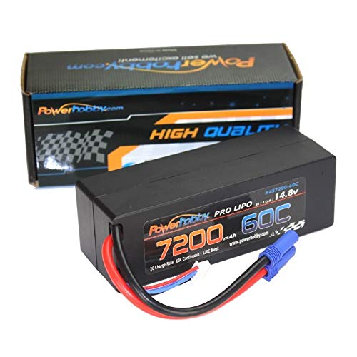 Power Hobby 4S720060CEC5HCS 4S 14.8V 7200MAH 60C Hard Case Lipo Battery, w/ EC5 Connector